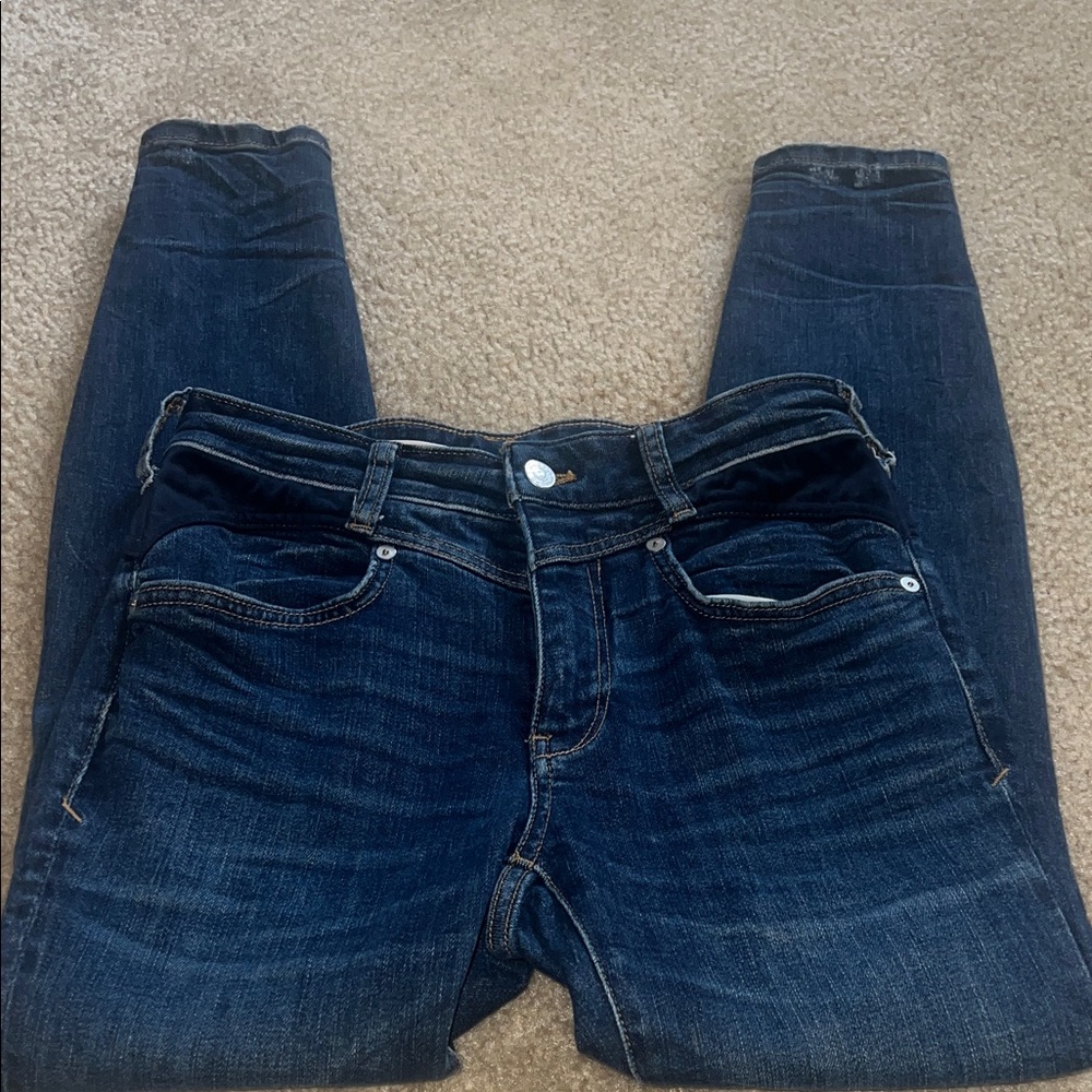 Pilcro and the Letterpress Indigo Skinny Jeans